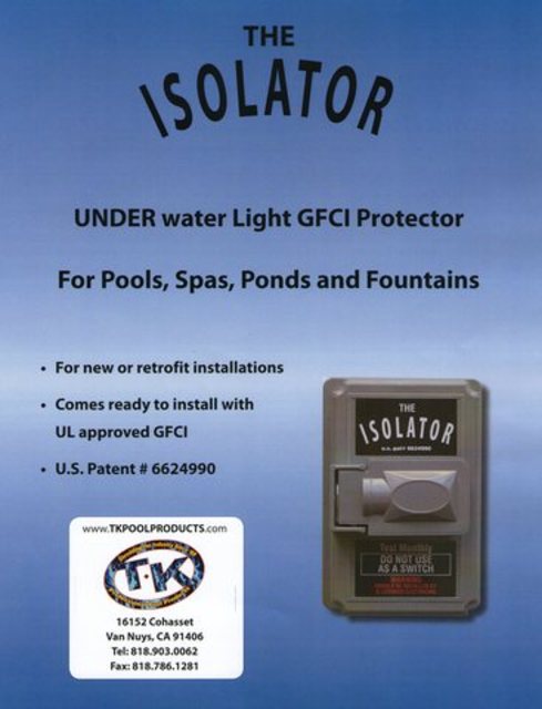 Pool Products TKISOLATOR POOL LIGHT J-BOX